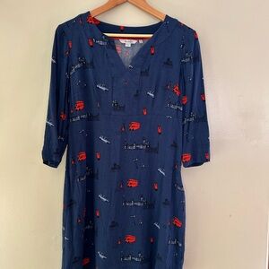 Boden Dress with Red and Black Details